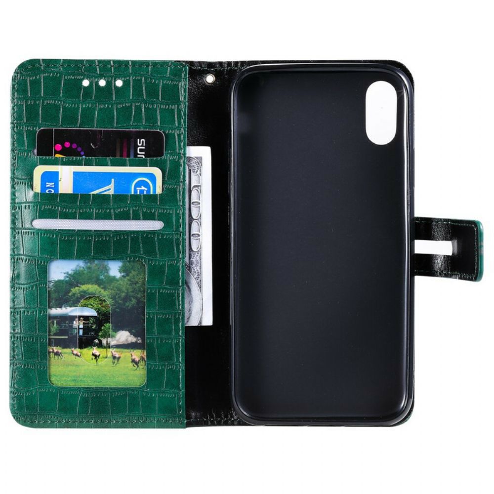 Folio-hoesje voor iPhone XR Ik Hou Van Krokodil