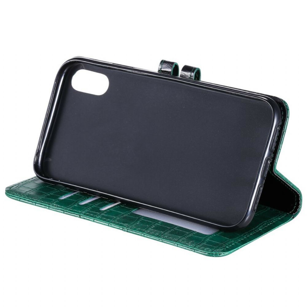 Folio-hoesje voor iPhone XR Ik Hou Van Krokodil