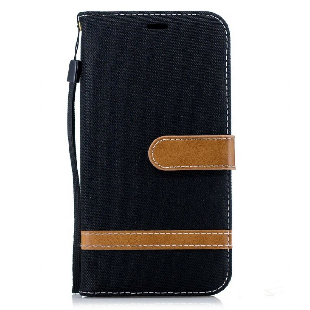 Folio-hoesje voor iPhone XR Stof En Leereffect