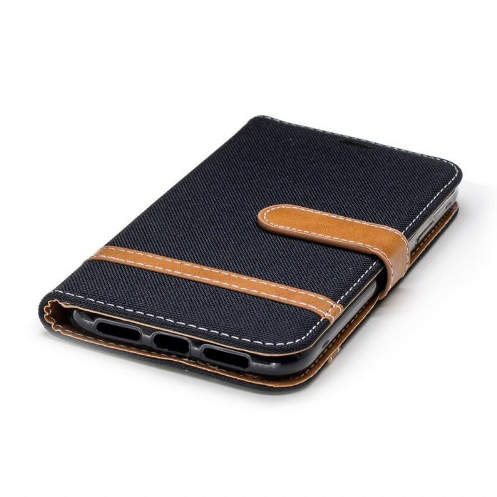 Folio-hoesje voor iPhone XR Stof En Leereffect