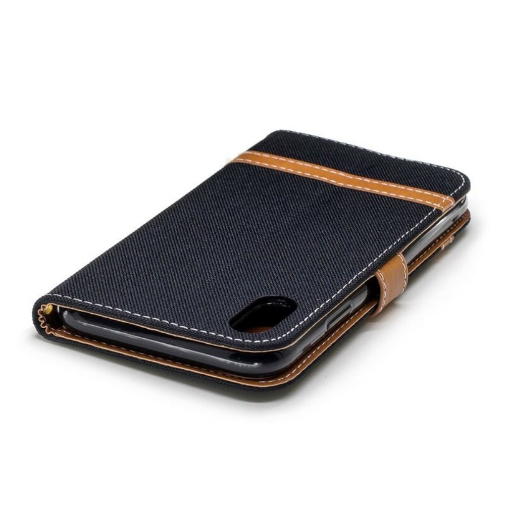 Folio-hoesje voor iPhone XR Stof En Leereffect