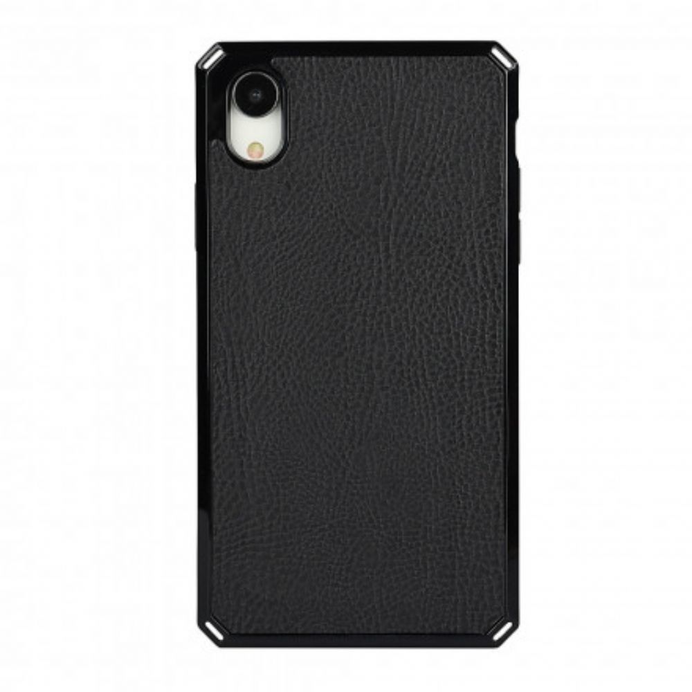 Hoesje voor iPhone XR Folio-hoesje Echt Afneembaar Litchi-leer