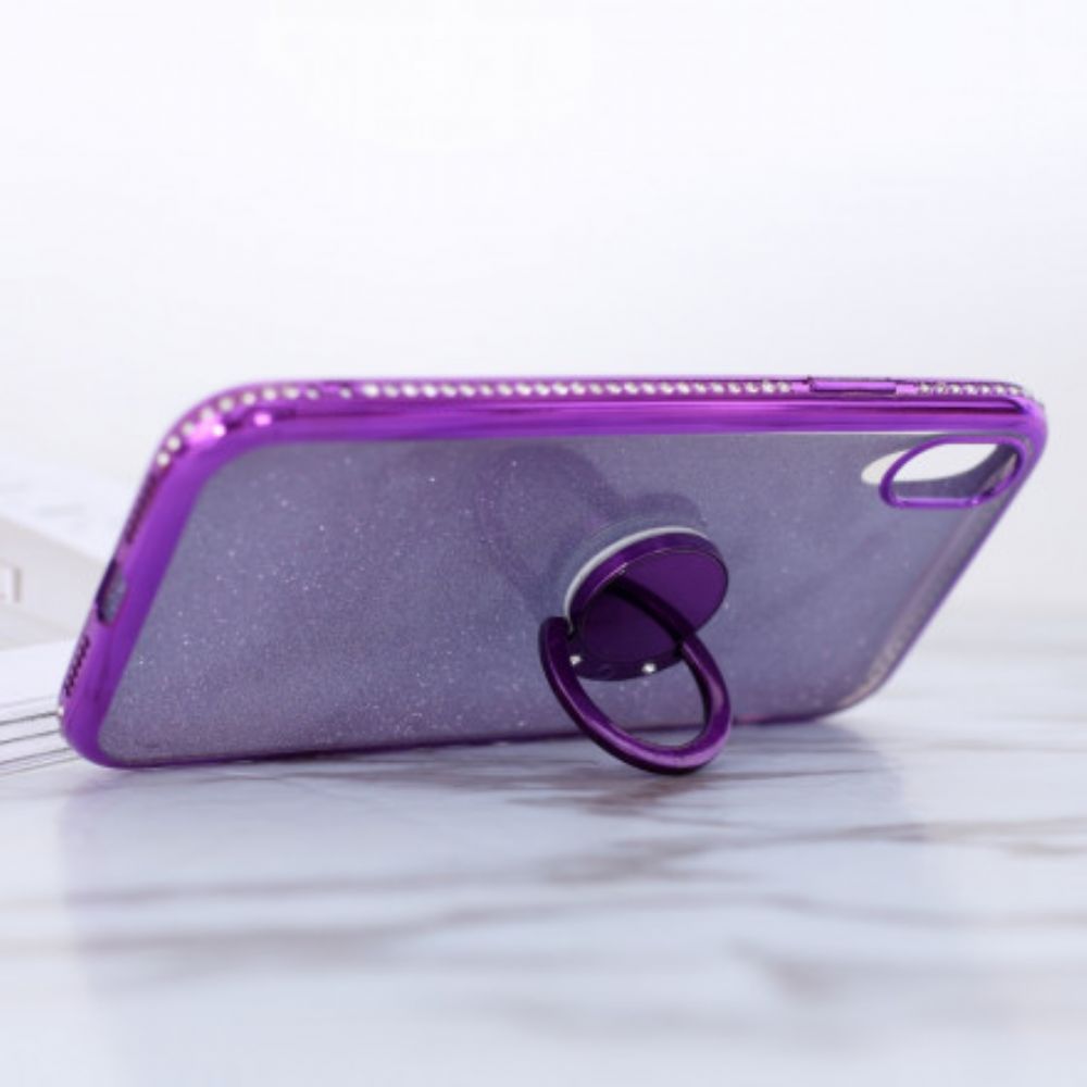 Hoesje voor iPhone XR Pailletten En Diamanten Ring