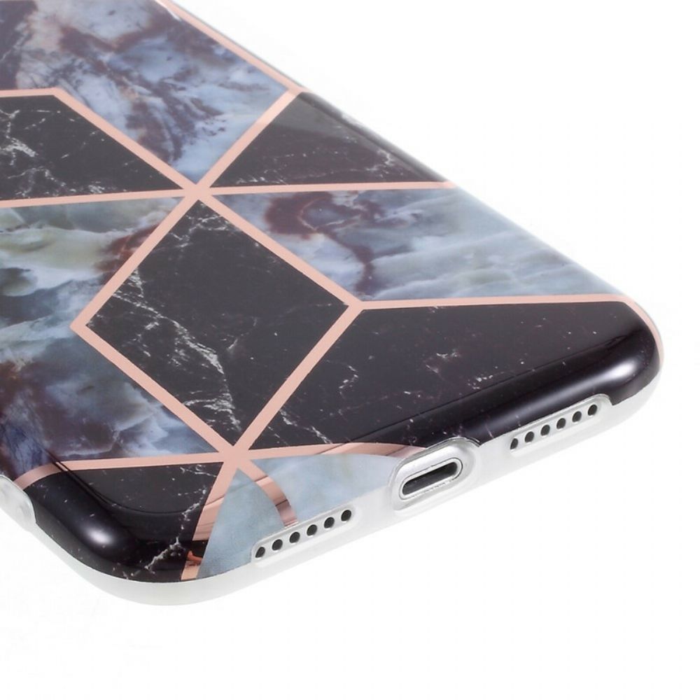 Telefoonhoesje voor iPhone XR Gekleurd Geometrie Marmer
