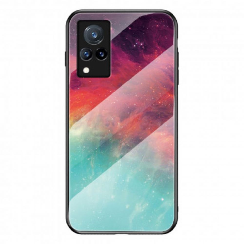 Hoesje voor Vivo V21 5G Marmer Gehard Glas