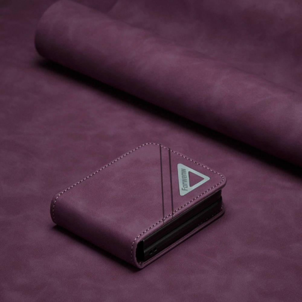Folio-hoesje voor Samsung Galaxy Z Flip 4 Flip Case Lederen Effect Forwenw