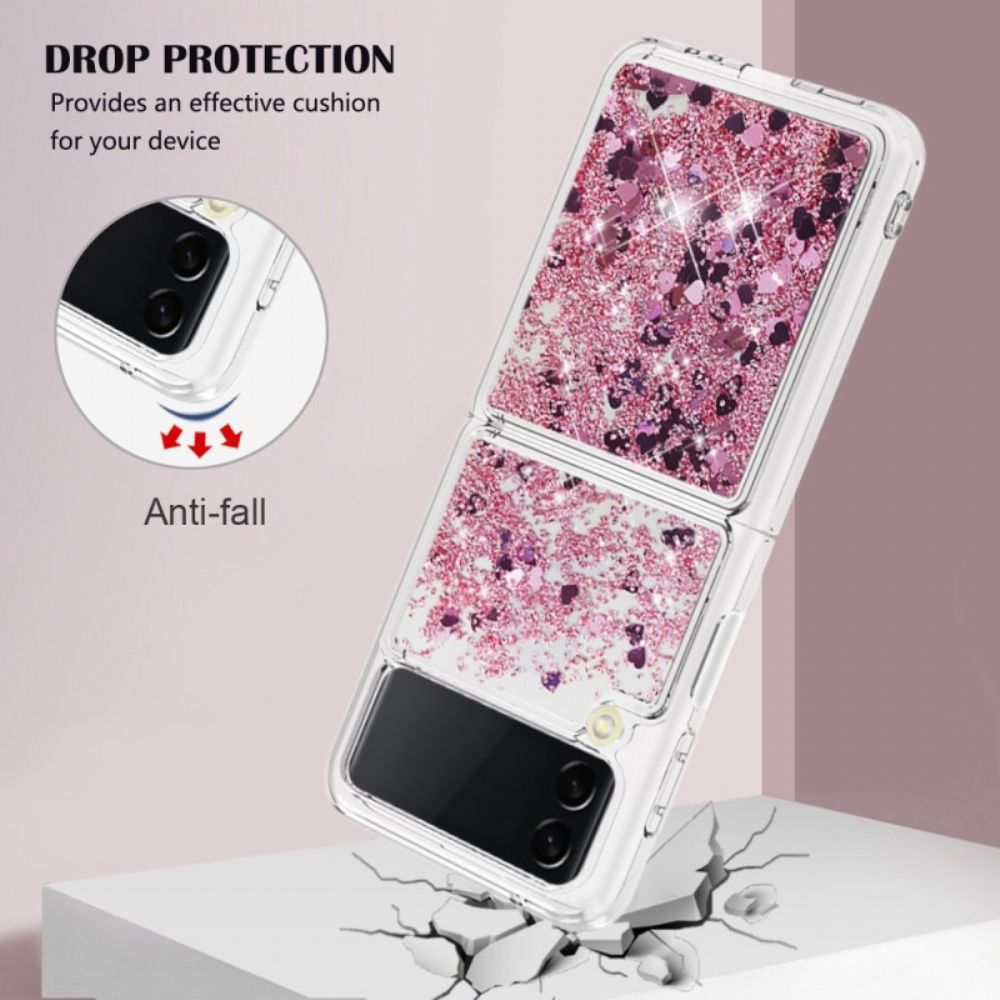 Hoesje voor Samsung Galaxy Z Flip 4 Folio-hoesje Kleurrijke Pailletten