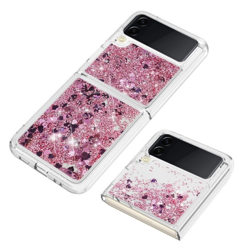 Hoesje voor Samsung Galaxy Z Flip 4 Folio-hoesje Kleurrijke Pailletten