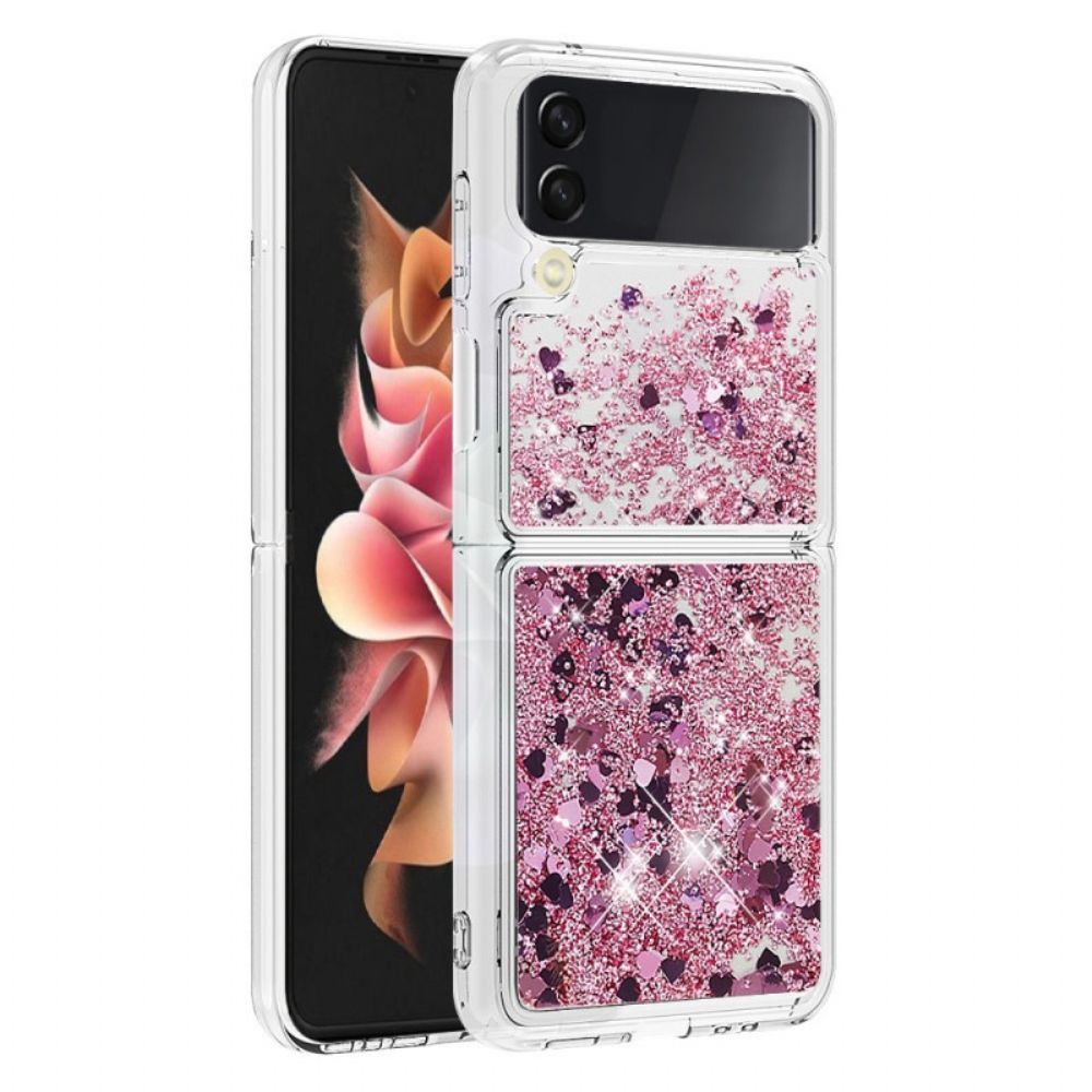 Hoesje voor Samsung Galaxy Z Flip 4 Folio-hoesje Kleurrijke Pailletten