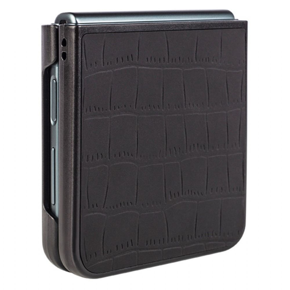 Hoesje voor Samsung Galaxy Z Flip 4 Folio-hoesje Krokodillenleer Stijl