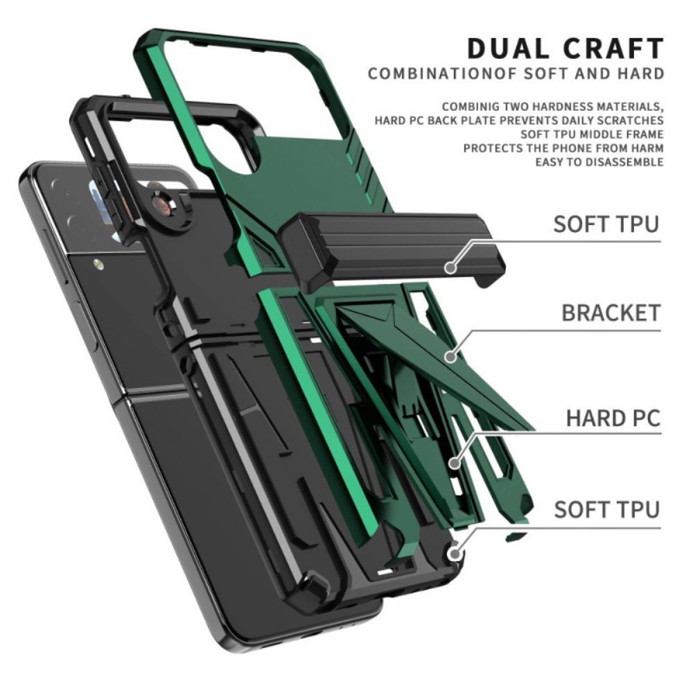 Hoesje voor Samsung Galaxy Z Flip 4 Folio-hoesje Resistente Premium-ondersteuning
