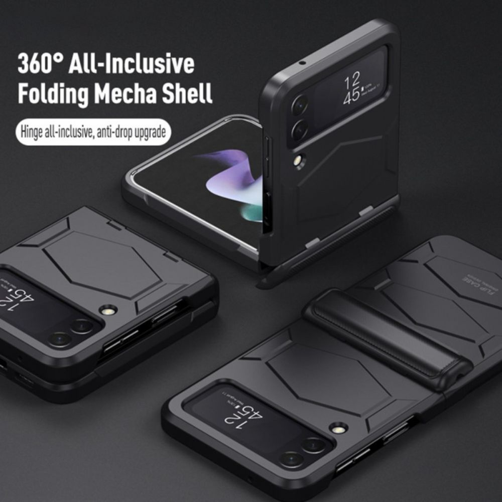 Hoesje voor Samsung Galaxy Z Flip 4 Folio-hoesje Stijf Honingraatontwerp