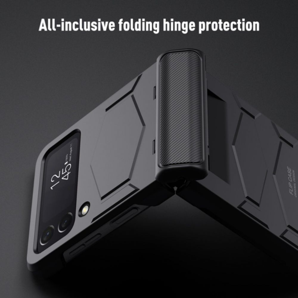 Hoesje voor Samsung Galaxy Z Flip 4 Folio-hoesje Stijf Honingraatontwerp