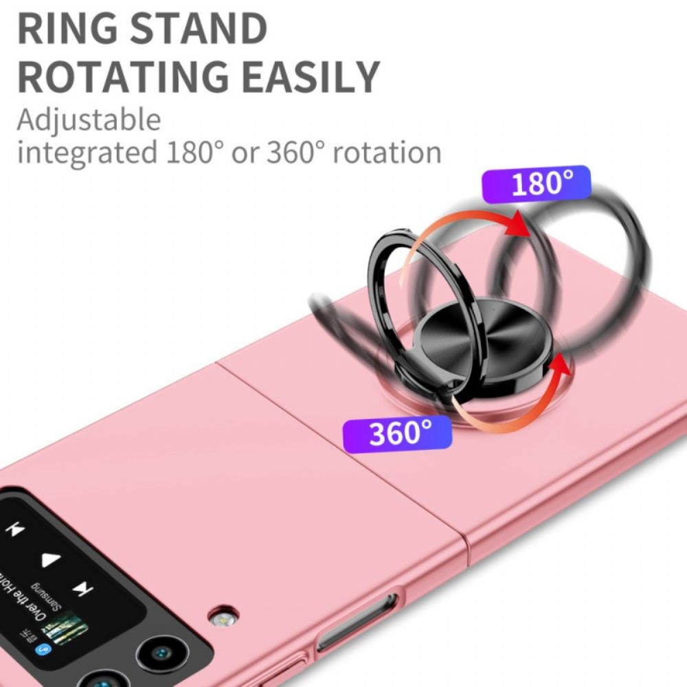 Telefoonhoesje voor Samsung Galaxy Z Flip 4 Folio-hoesje Draaiende Ring