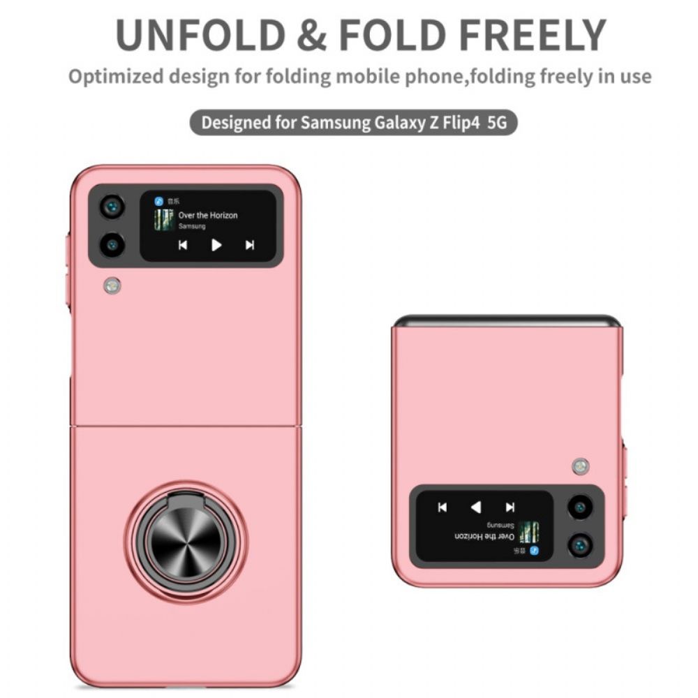 Telefoonhoesje voor Samsung Galaxy Z Flip 4 Folio-hoesje Draaiende Ring