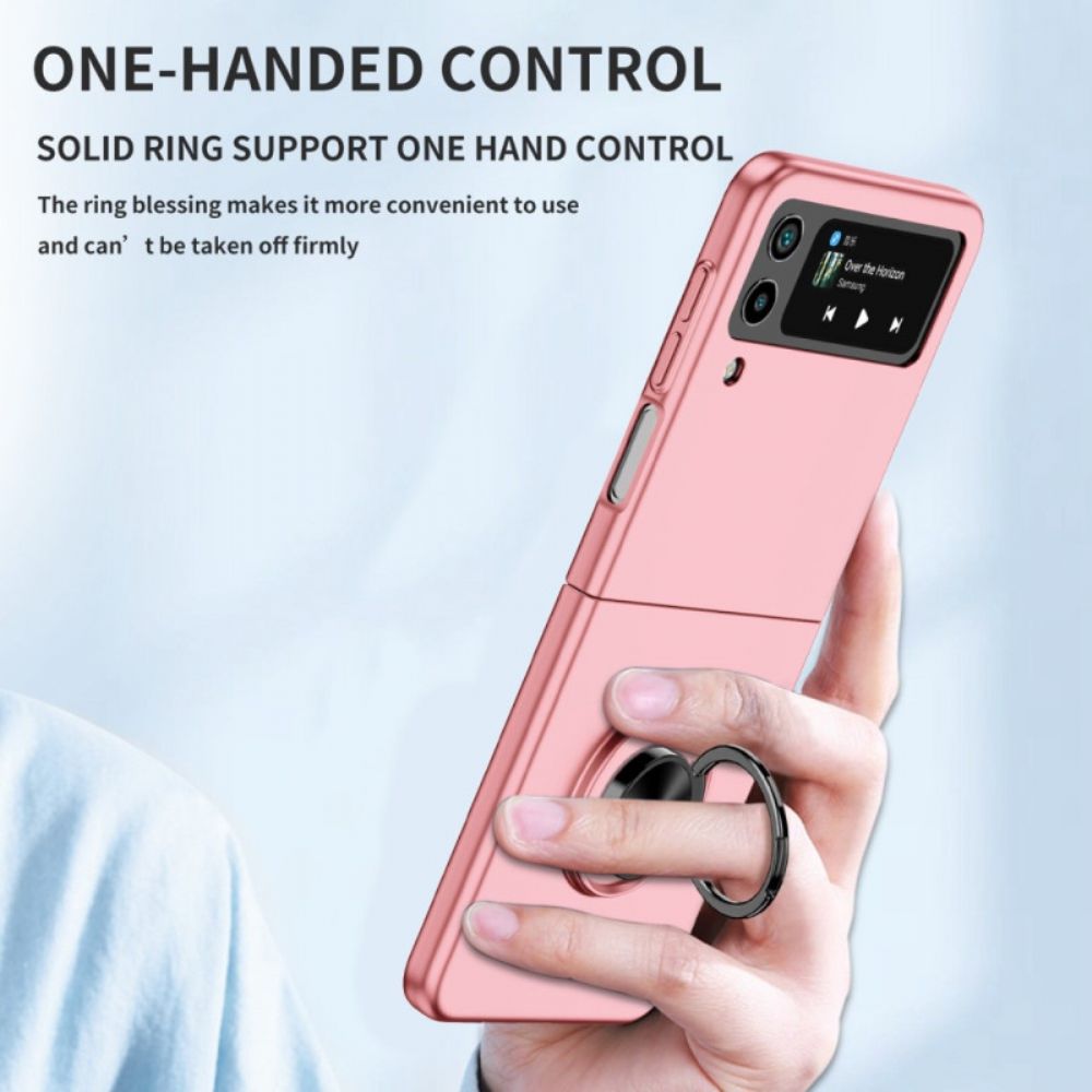 Telefoonhoesje voor Samsung Galaxy Z Flip 4 Folio-hoesje Draaiende Ring