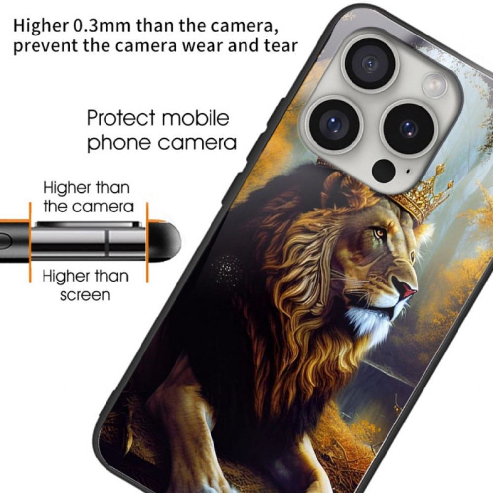 Case Hoesje iPhone 16 Pro Max Telefoonhoesje Lion King Gehard Glas