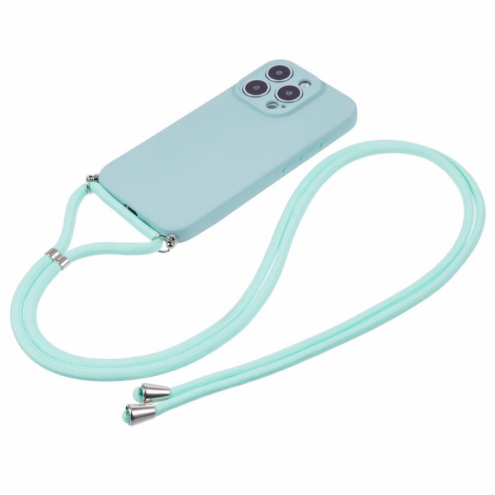 Hoesje iPhone 16 Pro Max Met Siliconenkoord