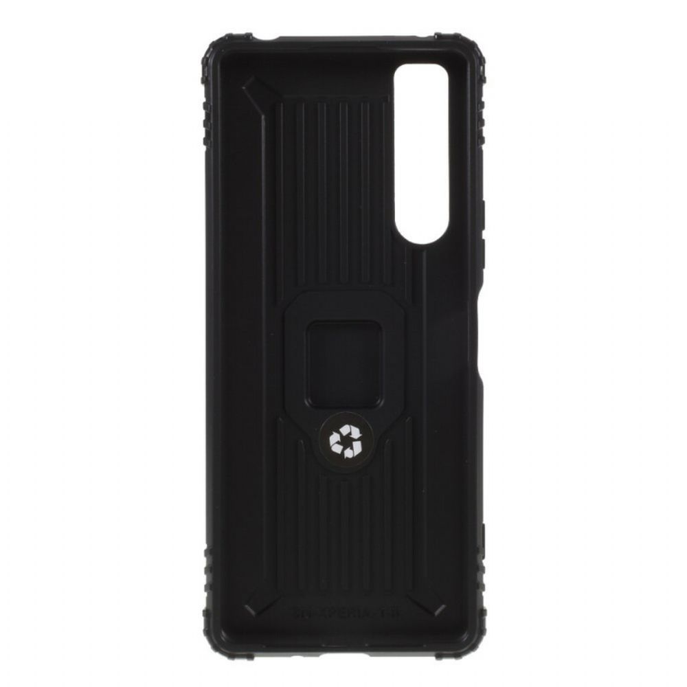 Hoesje voor Sony Xperia 1 II Ring En Koolstofvezel