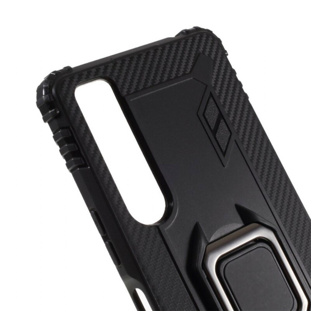 Hoesje voor Sony Xperia 1 II Ring En Koolstofvezel