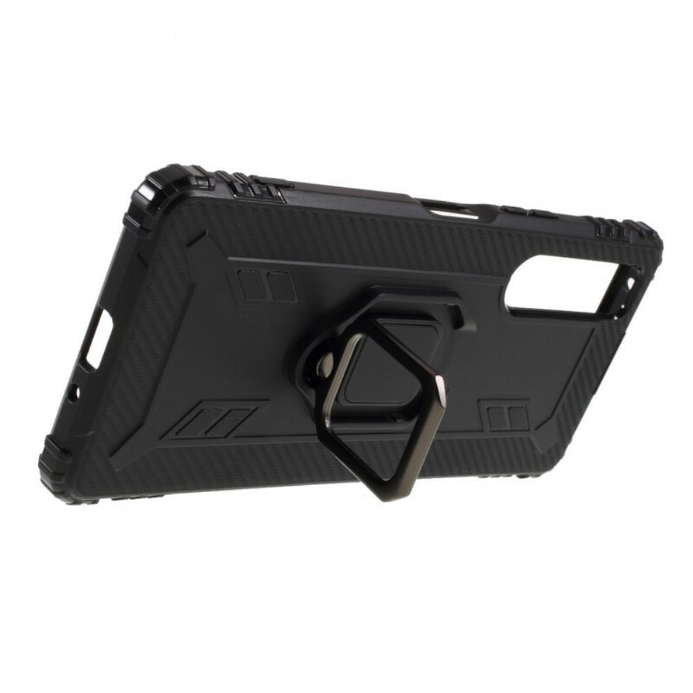 Hoesje voor Sony Xperia 1 II Ring En Koolstofvezel