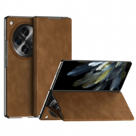 Folio-hoesje Oppo Find N3 Klassiek Nappaleer Bescherming Hoesje