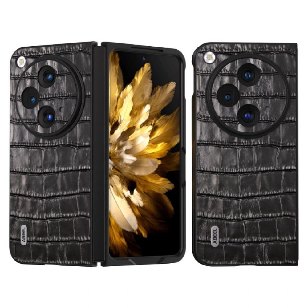 Hoesje Oppo Find N3 Abeel Krokodillenleereffect