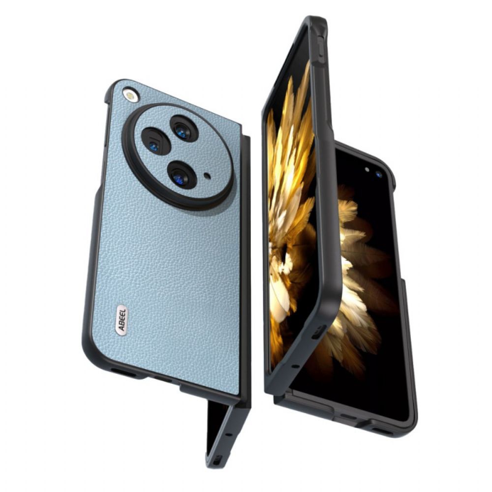 Hoesje Oppo Find N3 Abeel Natuurlijk Lycheeleer Bescherming Hoesje