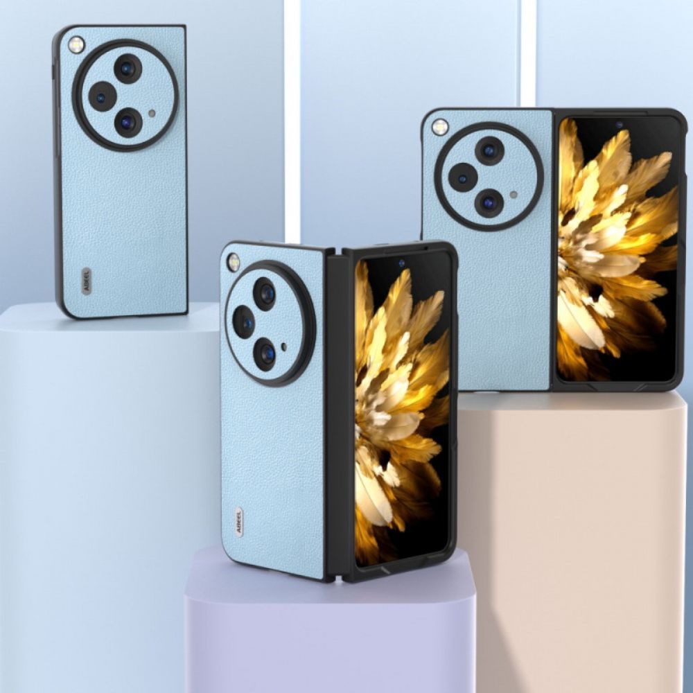 Hoesje Oppo Find N3 Abeel Natuurlijk Lycheeleer Bescherming Hoesje