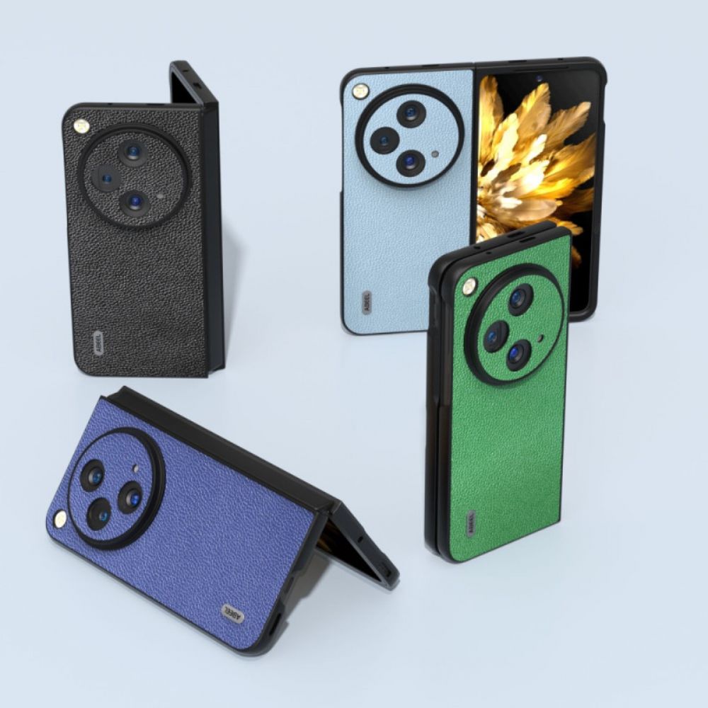 Hoesje Oppo Find N3 Abeel Natuurlijk Lycheeleer Bescherming Hoesje