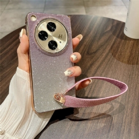 Hoesje Oppo Find N3 Glanzend Oppervlak En Bandje