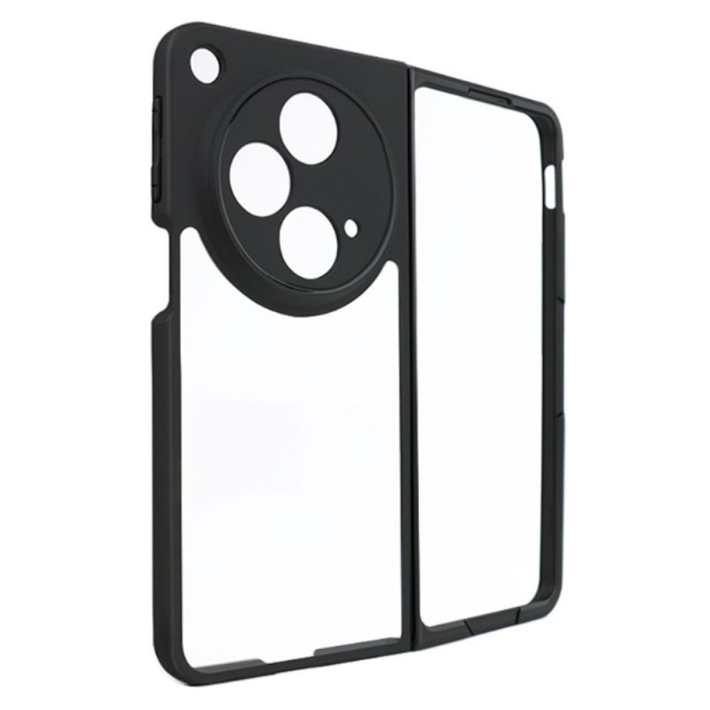 Hoesje Oppo Find N3 Transparant Met Zwarte Rand