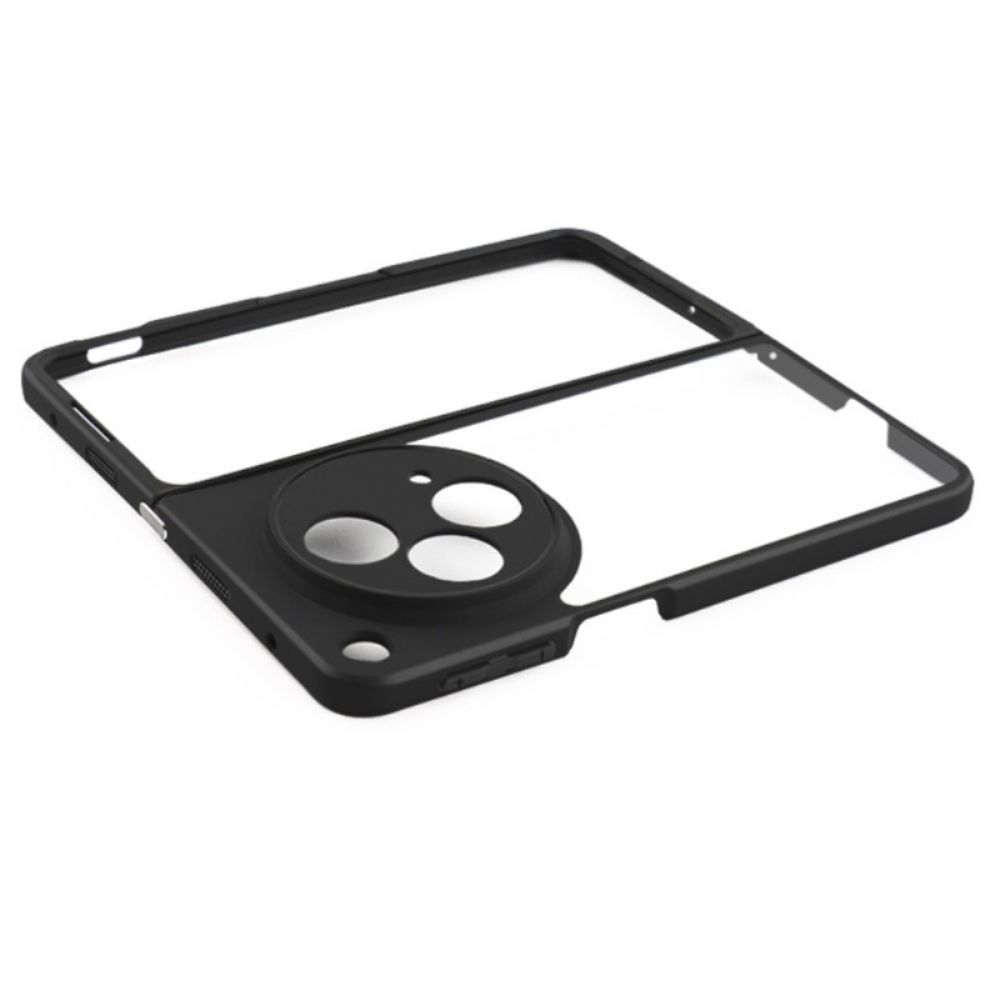 Hoesje Oppo Find N3 Transparant Met Zwarte Rand