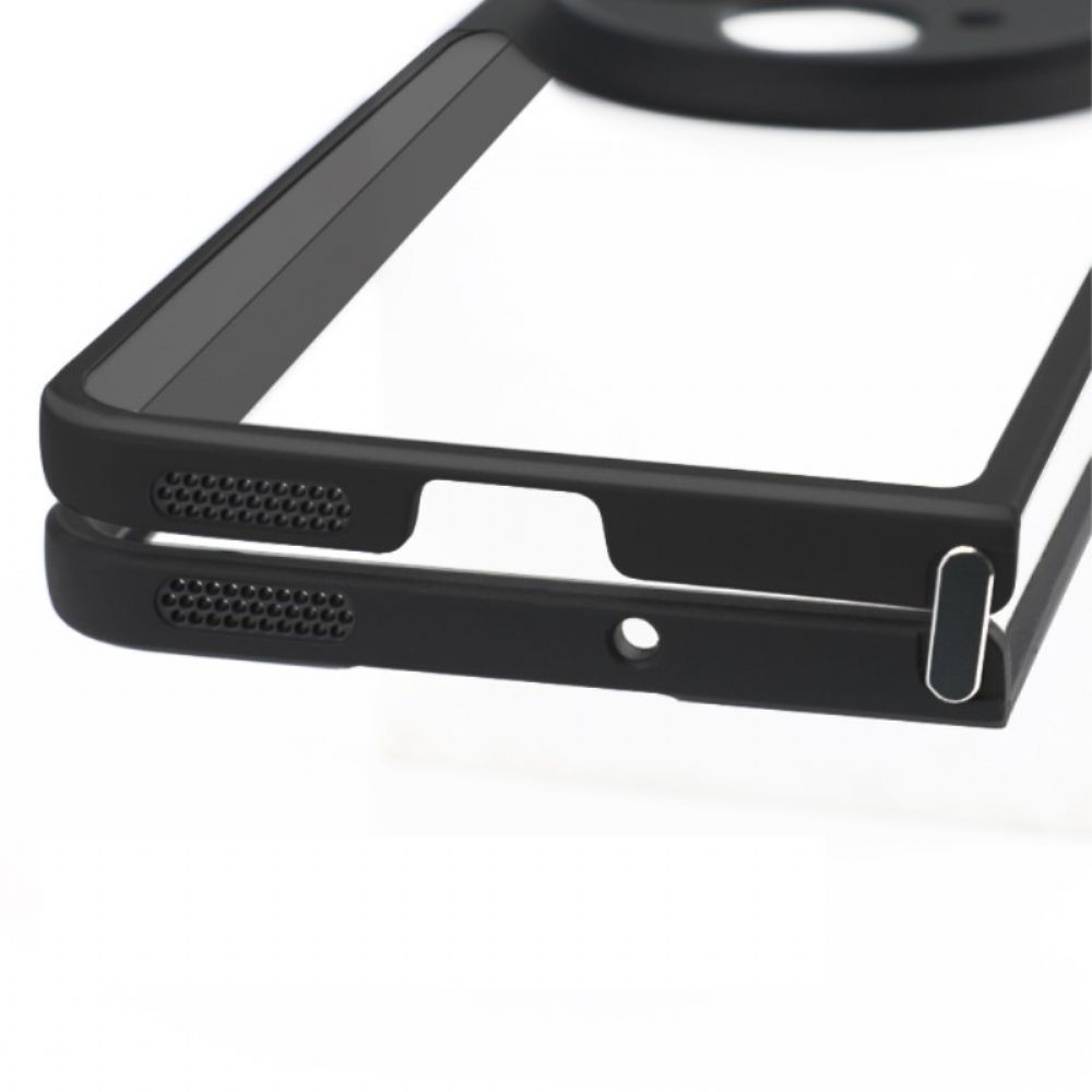 Hoesje Oppo Find N3 Transparant Met Zwarte Rand