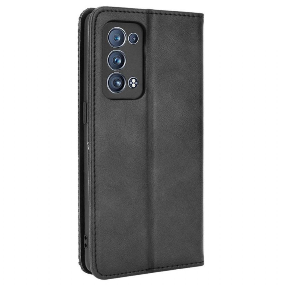 Bescherming Hoesje voor Oppo Reno 6 Pro 5G Folio-hoesje Gestileerd
