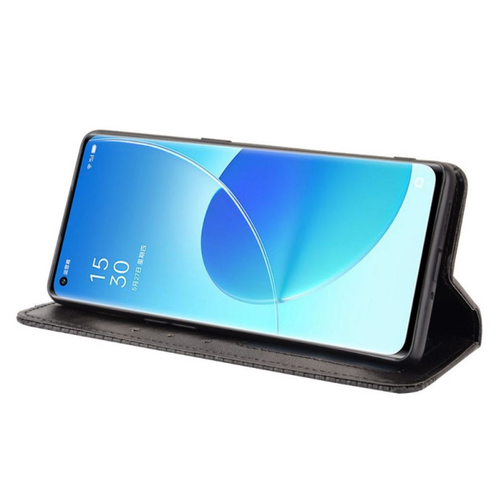 Bescherming Hoesje voor Oppo Reno 6 Pro 5G Folio-hoesje Gestileerd