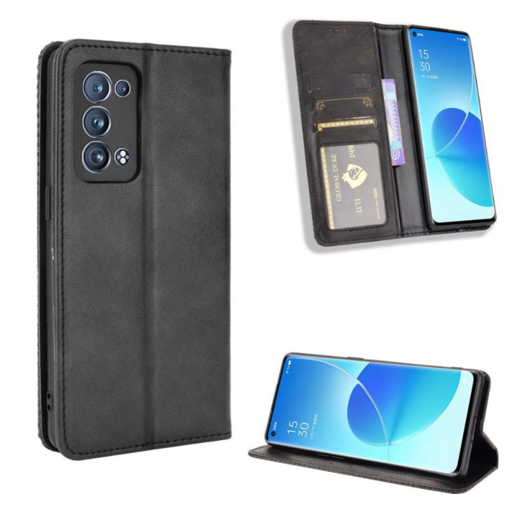 Bescherming Hoesje voor Oppo Reno 6 Pro 5G Folio-hoesje Gestileerd