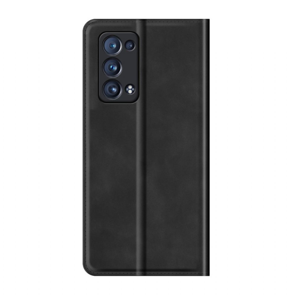 Bescherming Hoesje voor Oppo Reno 6 Pro 5G Folio-hoesje Skin-touch-zachtheid