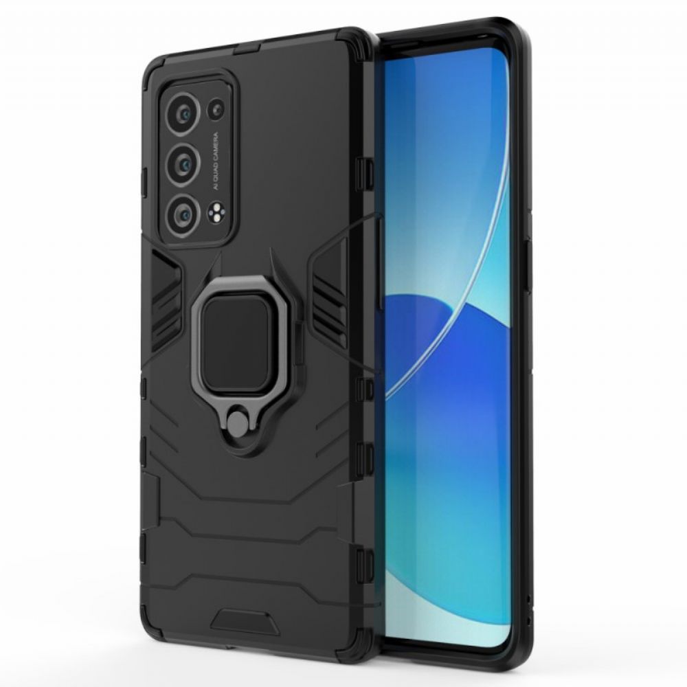 Hoesje voor Oppo Reno 6 Pro 5G Swivel Ring-ondersteuning