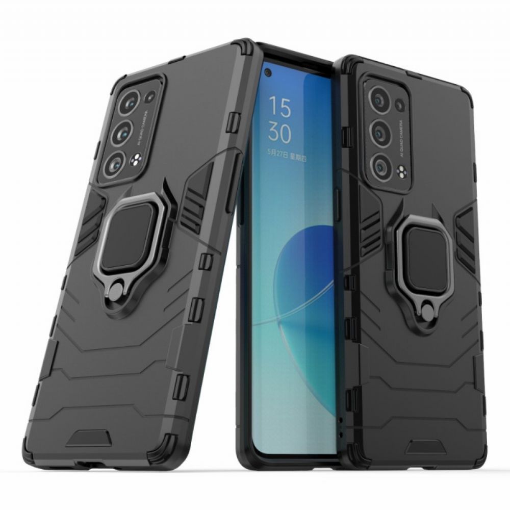 Hoesje voor Oppo Reno 6 Pro 5G Swivel Ring-ondersteuning