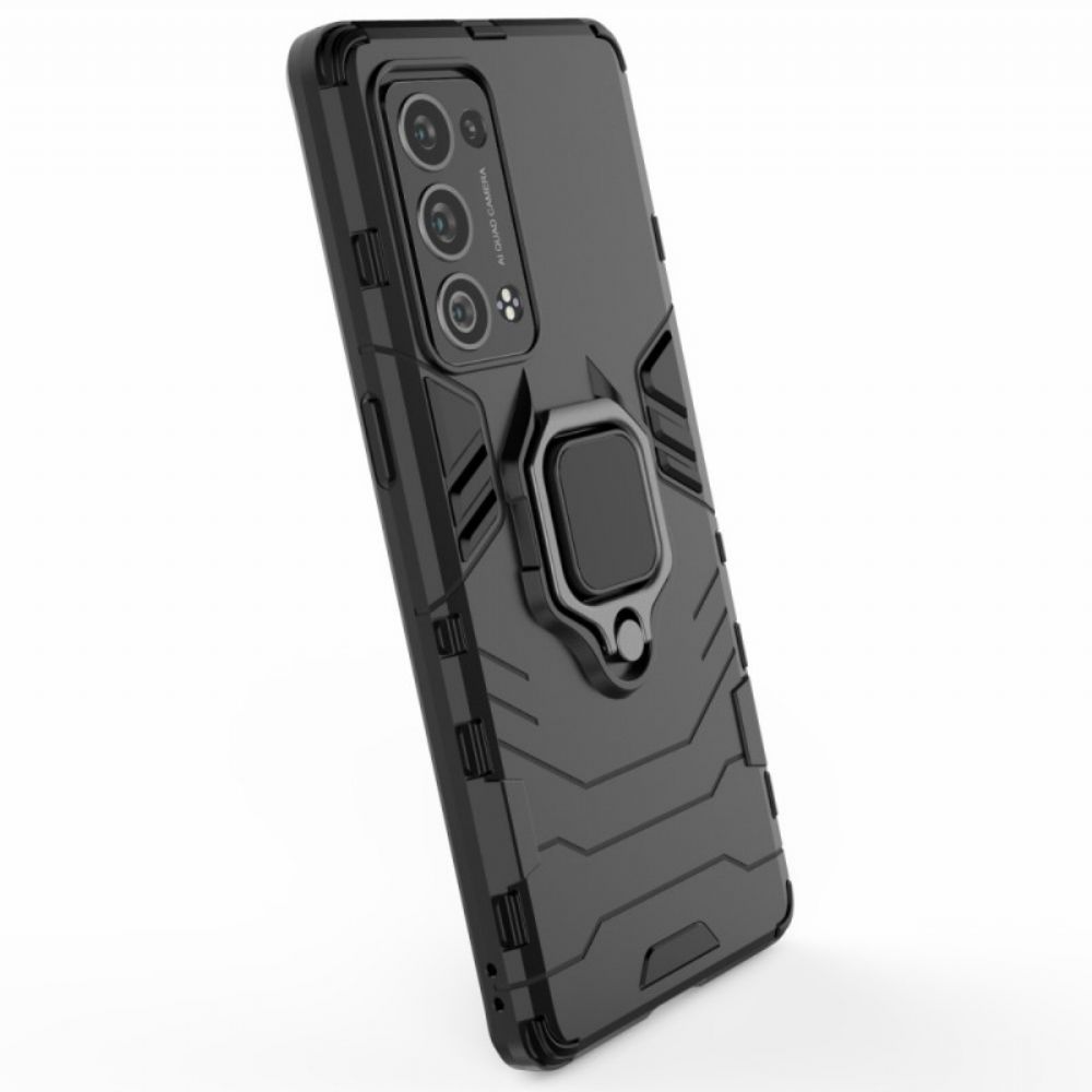 Hoesje voor Oppo Reno 6 Pro 5G Swivel Ring-ondersteuning
