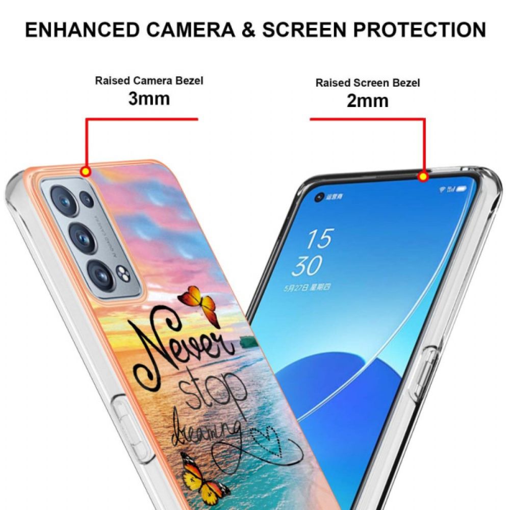 Telefoonhoesje voor Oppo Reno 6 Pro 5G Stop Nooit Met Dromen
