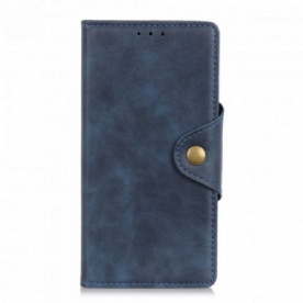 Folio-hoesje voor Xiaomi Redmi Note 10 5G Knoop Van Imitatieleer