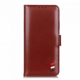 Leren Hoesje voor Xiaomi Redmi Note 10 5G Driekleurig Leereffect