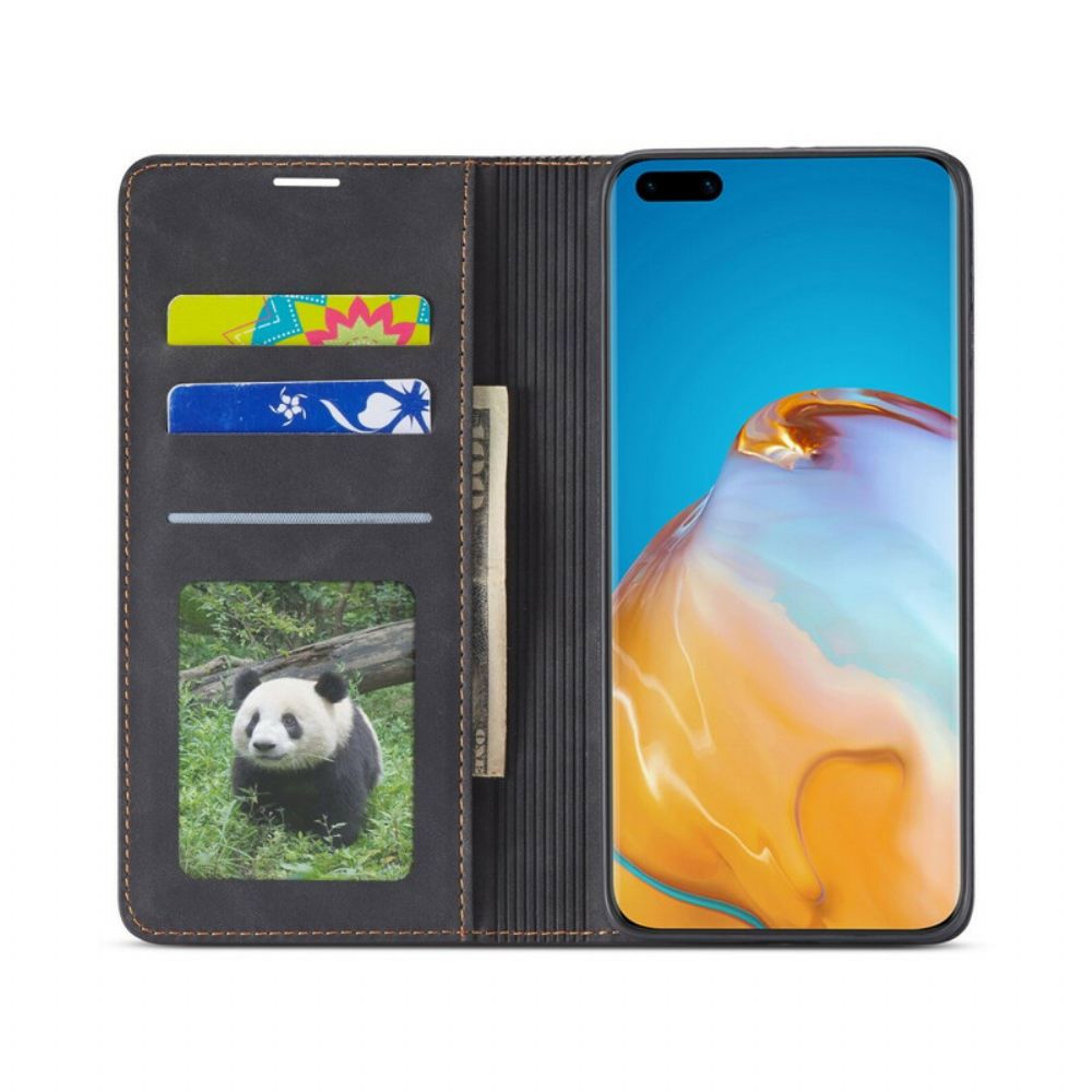 Bescherming Hoesje voor Huawei P40 Pro Folio-hoesje Lederen Effect Voorwenw