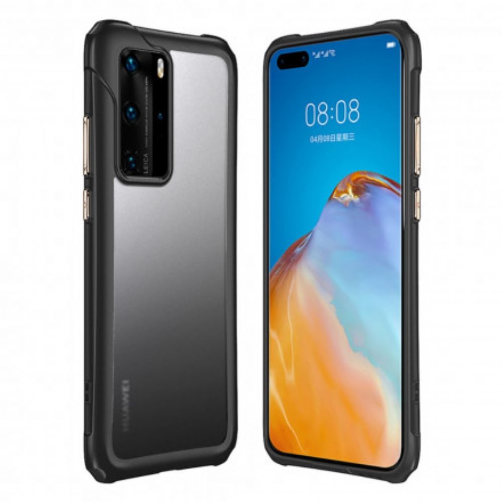 Hoesje voor Huawei P40 Pro Transparante Mat Leeu Design