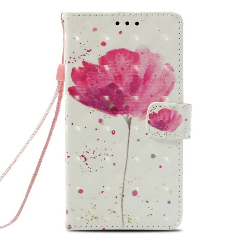 Hoesje Folio-hoesje voor Samsung Galaxy A6 Plus 3d Waterverf Halster