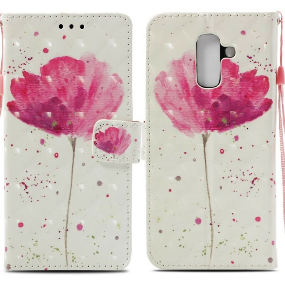 Hoesje Folio-hoesje voor Samsung Galaxy A6 Plus 3d Waterverf Halster