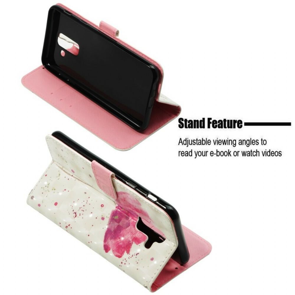 Hoesje Folio-hoesje voor Samsung Galaxy A6 Plus 3d Waterverf Halster