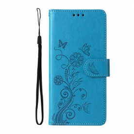 Bescherming Hoesje Vivo X300 Vlinder- En Bloemenpatroon